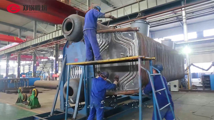 德赢VWIN车间燃气锅炉焊接